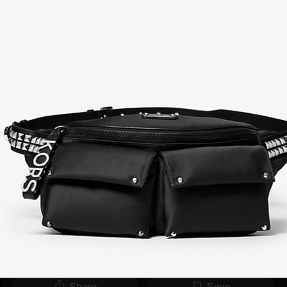 Michael Kors Olivia Studded Satin Belt Bag
